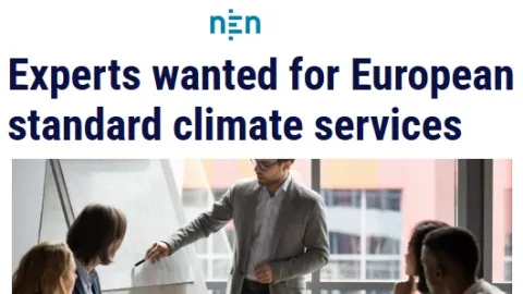 Dutch Experts Wanted for European Standard on Climate Services