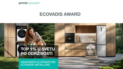 Gorenje Receives Top EcoVadis Award for Sustainability Practices