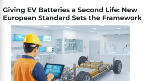 European Standard EN 18061 Sets Rules for Second Life of EV Batteries