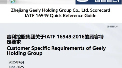 Geely’s New Customer Requirements and Scorecard Now in Effect