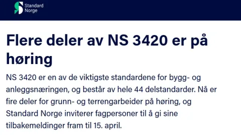 Public Consultation Opens For Four Parts Of NS 3420