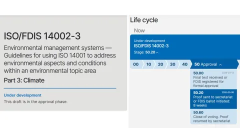 ISO 14002-3 Climate Guidance Advances to Final Draft Stage