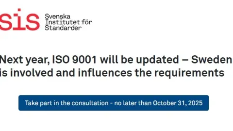 Sweden Seeks Public Input on Draft of Revised ISO 9001