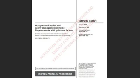 SIS Offers Free Access to ISO 45001 Draft