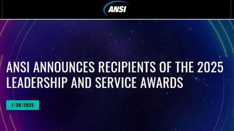 ANSI Names Winners of 2025 Awards for Standards Leadership