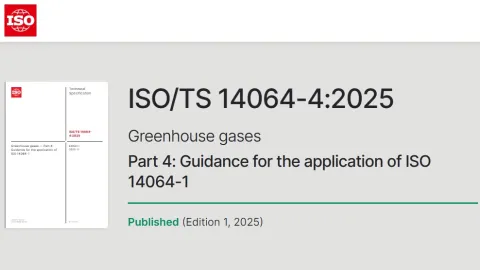 ISO/TS 14064-4 Introduced to Support Greenhouse Gas Reporting