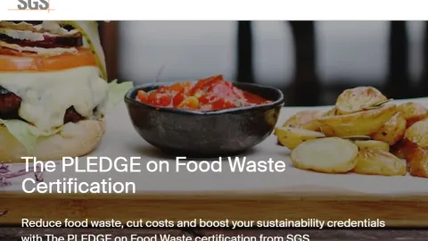 SGS Launches The PLEDGE program on Food Waste Certification Across Food Service Sector