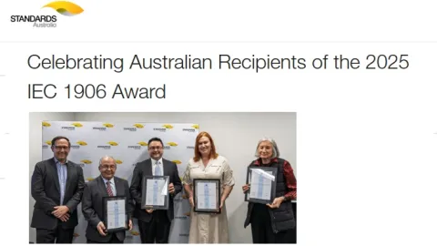 Four Australian Experts Honored with 2025 IEC 1906 Award