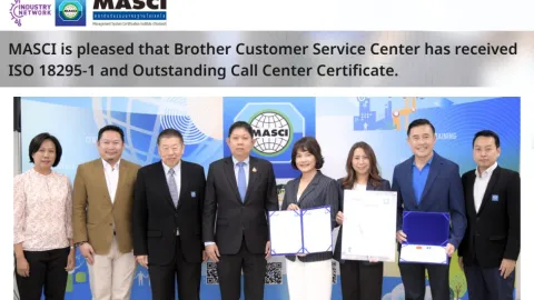 Brother Thailand Contact Center Secures ISO 18295 Certificate and Call Center Award