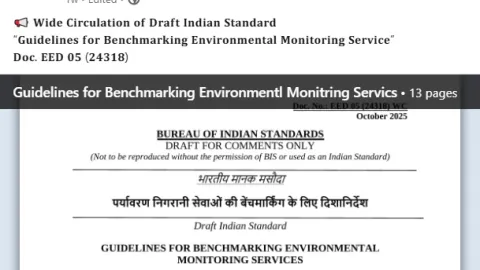 India Seeks Feedback on Draft Guideline for Environmental Monitoring Services