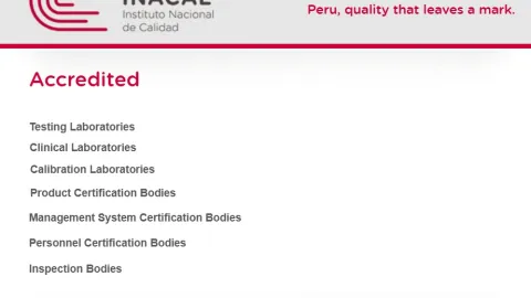 Inacal Clarifies Only Certificates With Its Symbol Are Officially Accredited In Peru