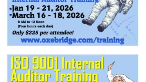 Upcoming ISO 9001 & AS9100 Internal Auditor Training Courses - Oxebridge