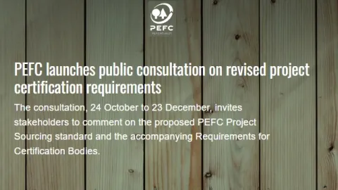 PEFC Launches Consultation on Updated Project Sourcing Standard and Requirements