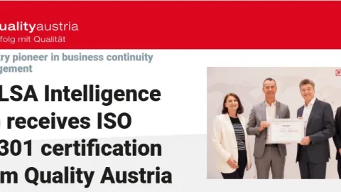 SELSA Intelligence Achieves ISO 22301 Certification for Business Continuity