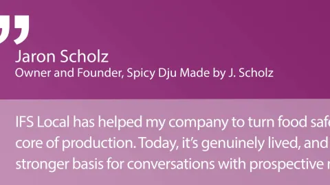 Spicy Dju Becomes First Food Producer to Complete IFS Local Check