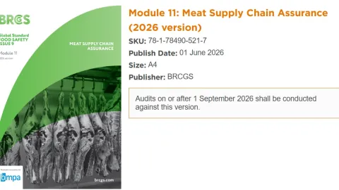 BRCGS Updates Meat Supply Chain Assurance Module