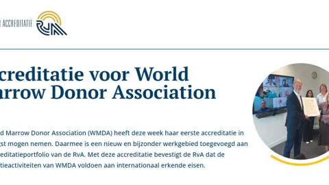 WMDA Earns Accreditation for Global Stem Cell Donor Certification