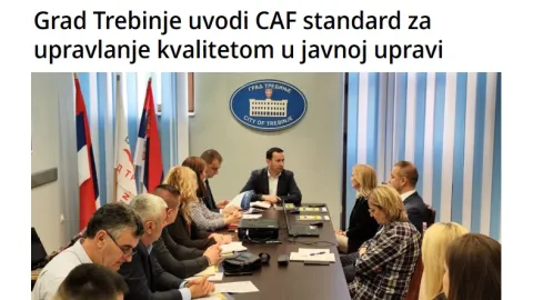 Trebinje Starts Implementing CAF Standard to Boost Quality in Administration