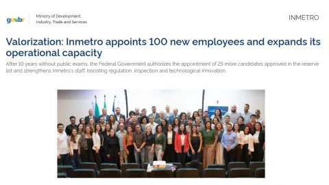 Workforce Expansion: Inmetro Welcomes 100 New Employees
