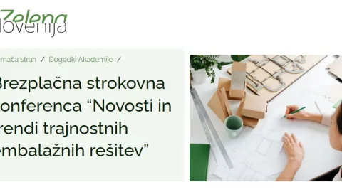 "Zelena Slovenija" Organizes Free Online Conference on Sustainable Packaging and EU Rules