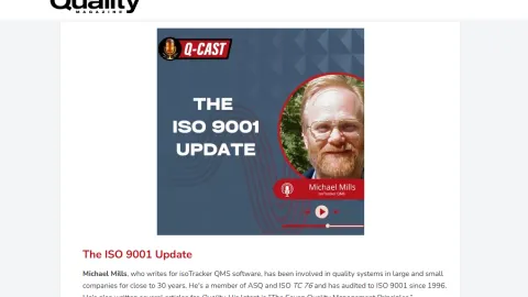 Reconnecting With Core Principles in the Current ISO 9001 Revision