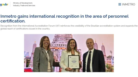Inmetro Gains IAF Recognition under ISO 17024 for Personnel Certification