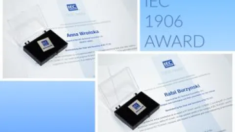 Anna Wrońska and Rafał Burzyński Receive IEC 1906 Award