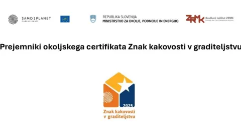 Four Slovenian Companies Earn Green Construction Quality Label