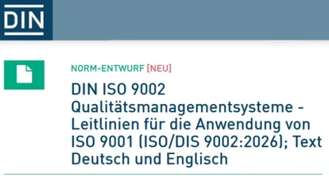 DIN Makes ISO 9002 Draft Available for Public Comment in Germany