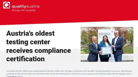 Vienna Testing Department Earns ISO 37301 Compliance Certification