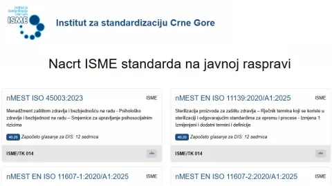 Montenegro Launches Two Public Consultations on Nearly 500 Standards
