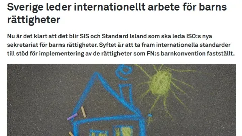 Sweden And Iceland Take Leadership Roles In New ISO Children’s Rights Committee