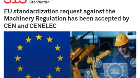 CEN and CENELEC Accept EU Request for Machinery Regulation Standards