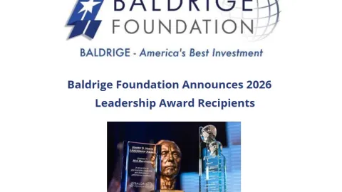 Baldrige Foundation Announces 2026 Leadership Award Recipients