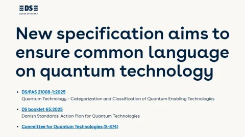 Helping Quantum Technologies Speak the Same Language: Denmark Launches New Specification