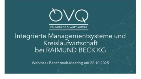 Circular Economy Solutions by Raimund Beck Presented in Austria’s Benchmark Meeting