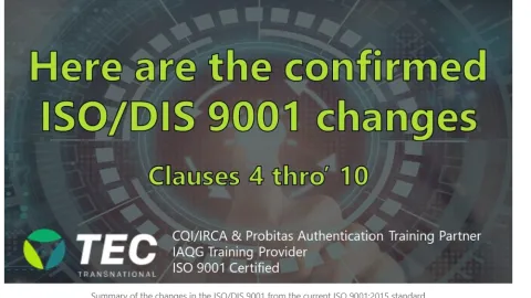 Hype Vs Reality In The Requirement Changes Of The Revised ISO 9001