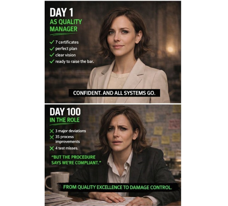 From Day 1 to Day 100, Quality Manager Reality Sets In