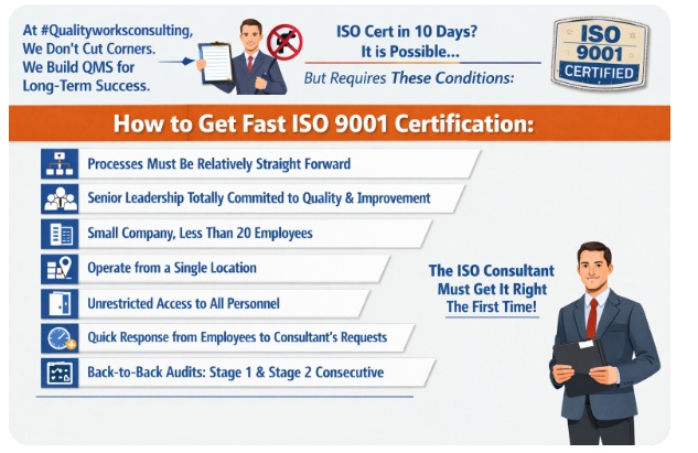ISO 9001 Certification in 10 Days? Possible, but Only under Strict Conditions