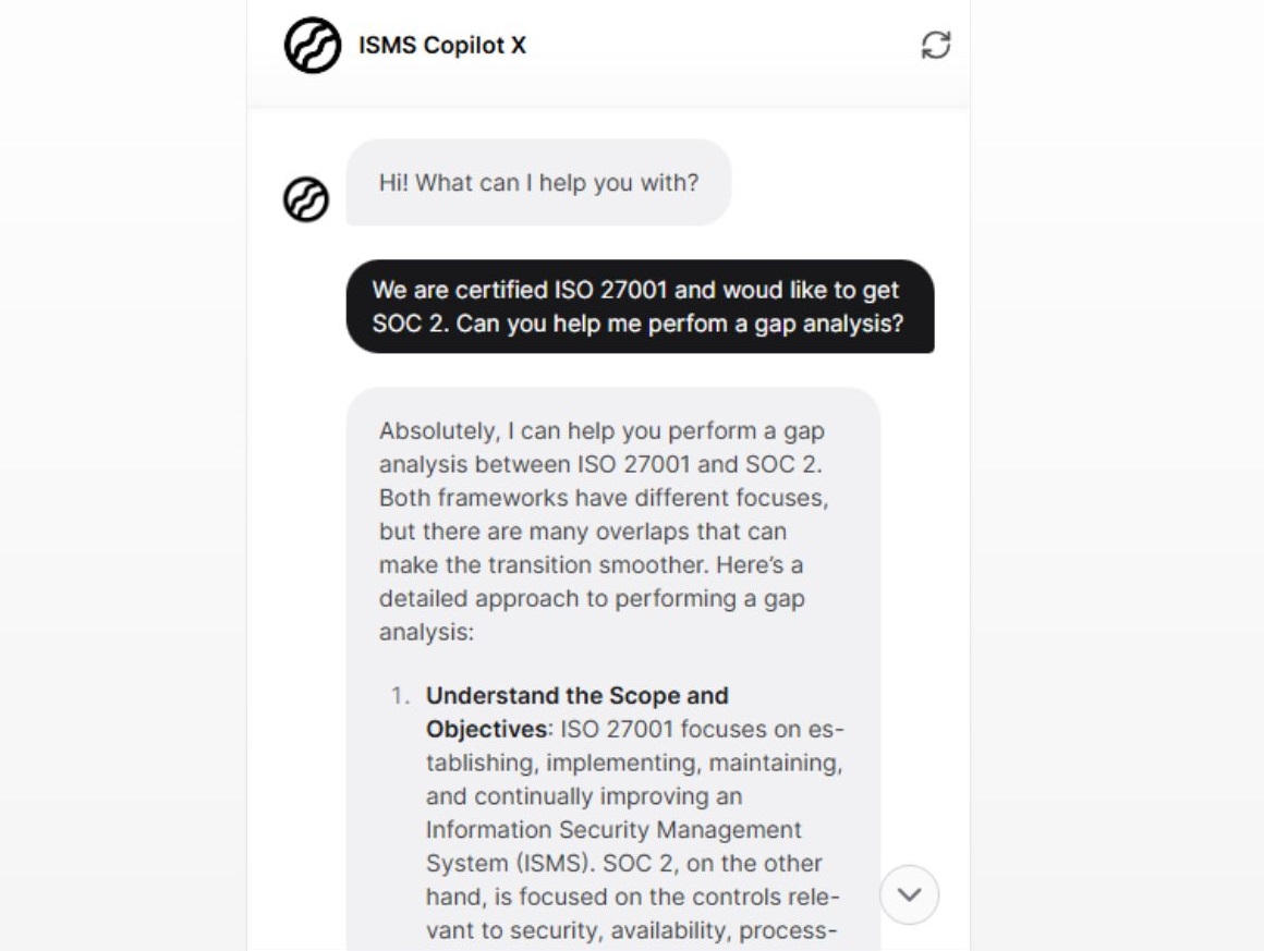 Introducing the ISMS Copilot X, a cross-framework assistant