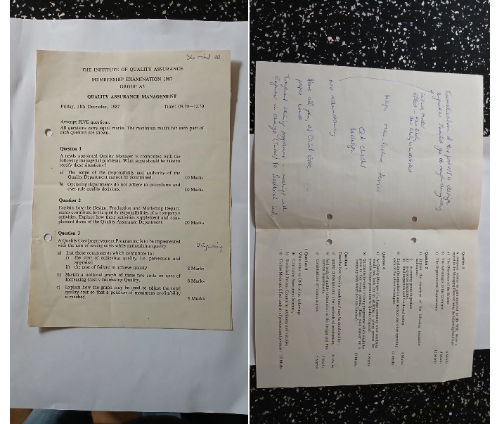 Could Today’s Quality Professionals Pass This 1987 QA Exam?